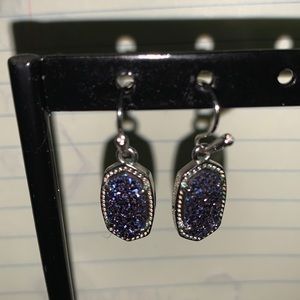 Kendra Scott royal blue druzy earrings